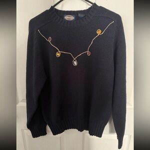 TOWNCRAFT VINTAGE RARE Jeweled Dark Blue Women’s Pullover Sweater M